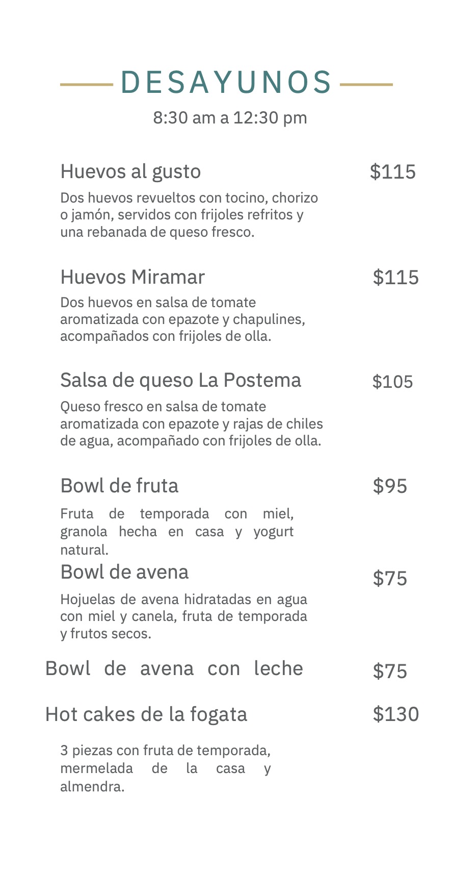 Desayunos
